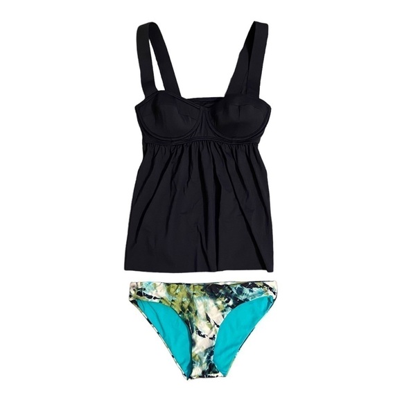 Micheal Michael Kors Babydoll Tankini Top / Maaji Reversible Bikini Bottom NWT - Picture 1 of 15